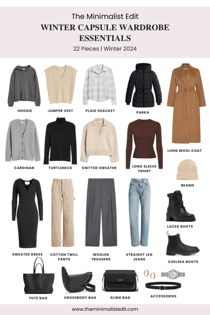 minimalist winter capsule wardrobe essentials